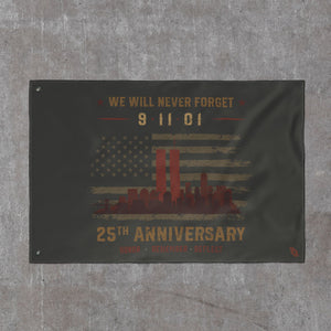 9/11 Memorial Flag - 25th Anniversary Double-Sided Tribute