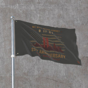9/11 Memorial Flag - 25th Anniversary Double-Sided Tribute