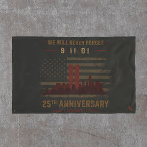 9/11 Memorial Flag - 25th Anniversary Double-Sided Tribute