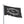 Competence over Confidence flag flying from a metal pole, white blackletter on black