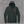 Charcoal 9/11 memorial hoodie, front with a small rust-red Truck Co. Apparel skyline crest on the left chest