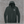 Charcoal 9/11 hoodie, front with a small greyscale Truck Co. Apparel skyline crest on the left chest