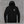 Black 9/11 hoodie, front with a small greyscale Truck Co. Apparel skyline crest on the left chest